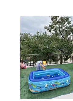 150X105X50CM Rectangle Non-Slip Kid Swimming Pool with Inflatable Elastic Base,Inflatable Kiddie Pool Fun Outdoor Water Toys for Girls Boys - pzsku/ZC237B308E0BDF564BA75Z/45/_/1734265107/914963e8-cccd-417e-91a4-bd956a98989a