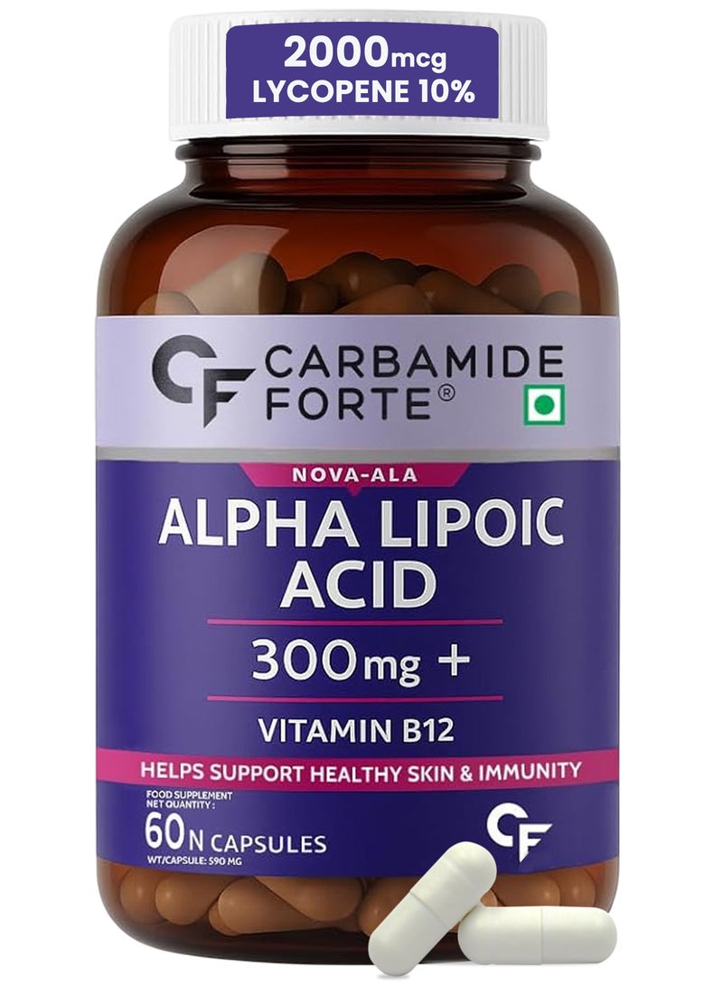 CARBAMIDE FORTE Alpha Lipoic Acid 300Mg Capsules With Vitamin B12 And Lycopene Stabilized Form 60 Veg Capsules - Image 1