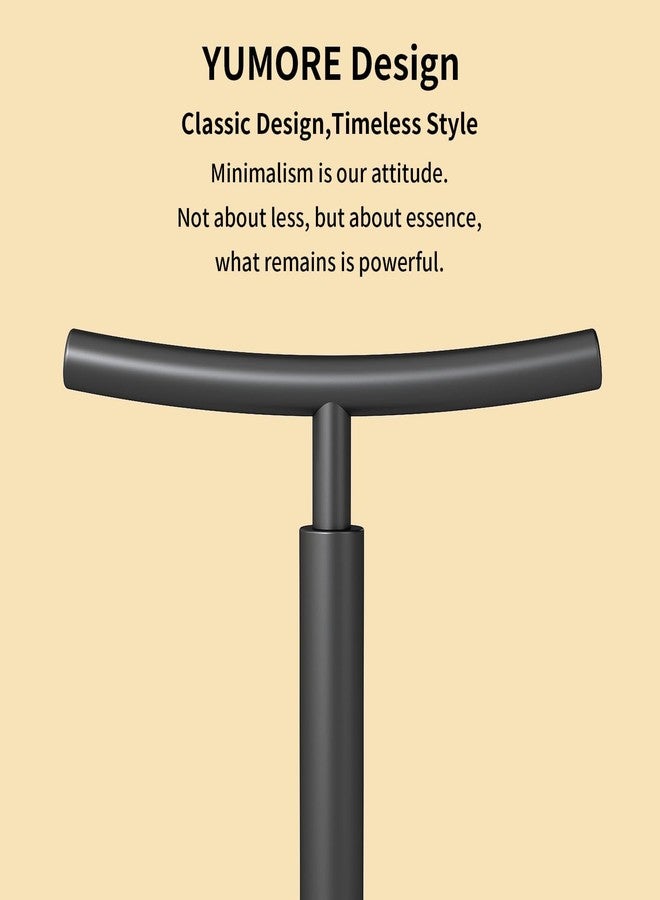 YUMORE Hand Towel Holder Stand for Bathroom & Kitchen, Freestanding T-Shape Fingertip Towel Rack with Anti-Scratch Weighted Base, Matte Black - Image 3