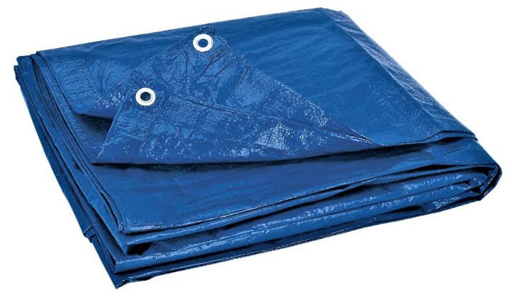 Tarp 4 MIL Weather Resistant 55 Feet X 75 Feet Blue Light Duty