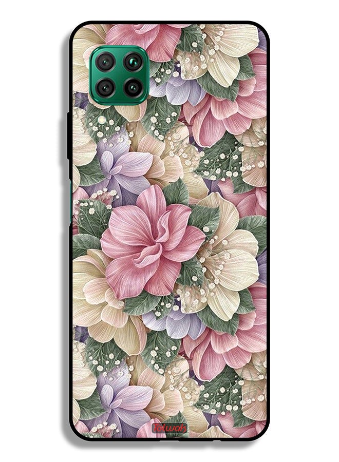 Tolwak Huawei nova 7i Protective Case Cover Hd Floral - Image 2