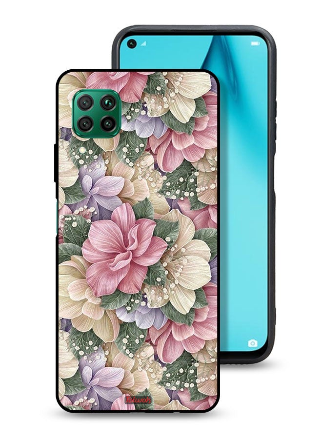 Tolwak Huawei nova 7i Protective Case Cover Hd Floral - Image 1