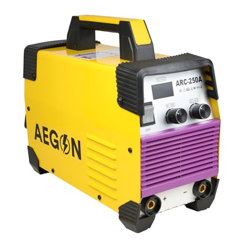 AEGON 250-A Inverter ARC Welding Machine (IGBT) 250A SINGLE PHASE with Hot Start, Anti-Stick, Arc Force Controller, LCD Display, Portable Welder for Home & Professional Uses - 6 Months Warranty - Image 1
