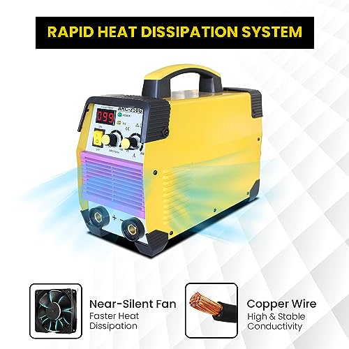 AEGON 250-A Inverter ARC Welding Machine (IGBT) 250A SINGLE PHASE with Hot Start, Anti-Stick, Arc Force Controller, LCD Display, Portable Welder for Home & Professional Uses - 6 Months Warranty - Image 3