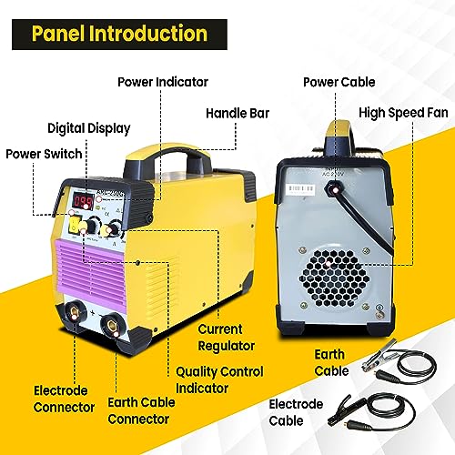 AEGON 250-A Inverter ARC Welding Machine (IGBT) 250A SINGLE PHASE with Hot Start, Anti-Stick, Arc Force Controller, LCD Display, Portable Welder for Home & Professional Uses - 6 Months Warranty - Image 4