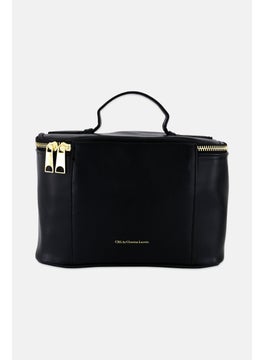 CXL by Christian Lacroix Women Brand Logo Medium Train Cosmetic Bag, Black  - Image 2