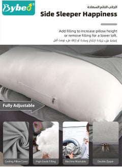 Bybeo Pregnancy Pillow with Cooling Cover, Maternity Pillows for Sleeping, U-Shaped Body Support for Back, Hips, Legs, Belly,a Must Have for Pregnant Women  - Image 5