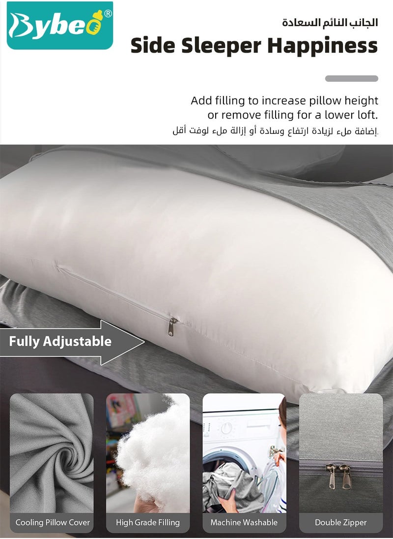 Bybeo Pregnancy Pillow with Cooling Cover, Maternity Pillows for Sleeping, U-Shaped Body Support for Back, Hips, Legs, Belly,a Must Have for Pregnant Women  - Image 5