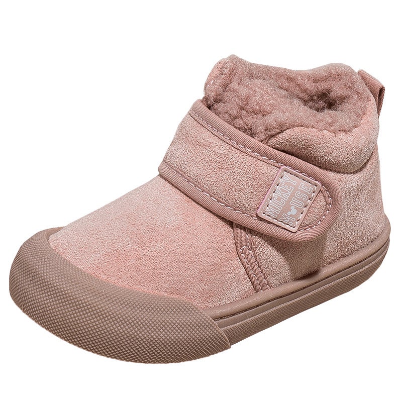 Disney Children'S Shoes Winter New Velvet Cotton Shoes Baby Toddler Shoes Soft Sole Children'S Non-Slip Indoor Baby Girl Shoes - Image 1