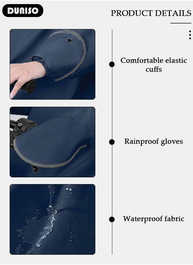 DUNISO Adult Raincoat, Rain Poncho, 1Pack Portable Raincoat with Hood Reusable Rain Coats Emergency Camping Survival Kits, Waterproof with Hoods and Elastic Sleeves Lightweight Rain Jacket for Women Men Fishing Travel Emergency  - Image 2