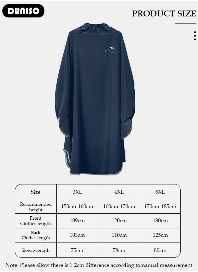 DUNISO Adult Raincoat, Rain Poncho, 1Pack Portable Raincoat with Hood Reusable Rain Coats Emergency Camping Survival Kits, Waterproof with Hoods and Elastic Sleeves Lightweight Rain Jacket for Women Men Fishing Travel Emergency  - Image 4