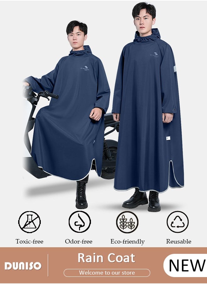 DUNISO Adult Raincoat, Rain Poncho, 1Pack Portable Raincoat with Hood Reusable Rain Coats Emergency Camping Survival Kits, Waterproof with Hoods and Elastic Sleeves Lightweight Rain Jacket for Women Men Fishing Travel Emergency  - Image 1