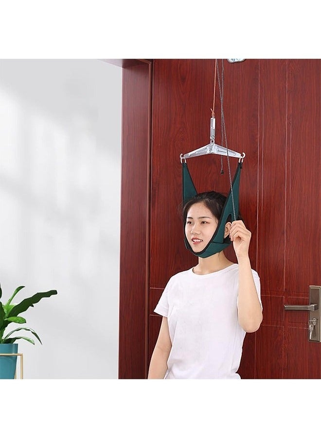 Generic Neck Stretcher Strap Cervical Traction Device, Spine Chiropractic Decompression Tool with Chin Belt, Neck Pain Relief Physical Therapy AIDS for Neck Decompressor (Green) - Image 5