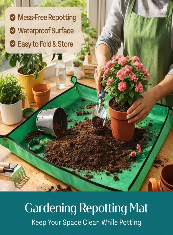 Craft911 Heavy Duty Gardening Tools with Potting Mat- 24-Piece Gardening Gifts for Women, Men, Mom, Dad - Durable, Ergonomic Garden Tools Set - Image 2