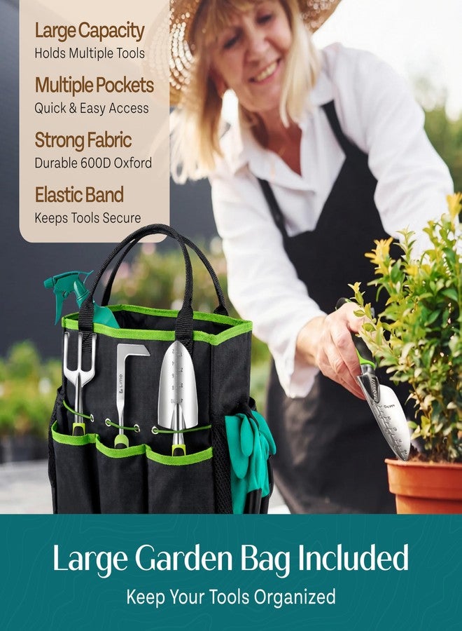 Craft911 Heavy Duty Gardening Tools with Potting Mat- 24-Piece Gardening Gifts for Women, Men, Mom, Dad - Durable, Ergonomic Garden Tools Set - Image 4