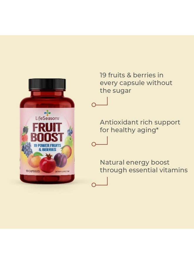 LifeSeasons مكملات فواكه وخضروات لايف سيزونز - 40 نوع من الأطعمة الخارقة من الفواكه والخضروات - دعم غذائي للمناعة والعافية - فيتامينات ومعادن ومضادات أكسدة - قوة 3X - 90 حبة (عبوة من 2)  - Image 3