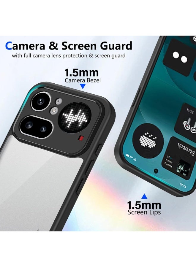 Case for Nothing Phone 4a Pro Shockproof Crystal Clear Hard Back Cover [Anti-Yellowing] Case 360 Degree Protection TPU Bumper Transparent Back Cover Case - Image 3