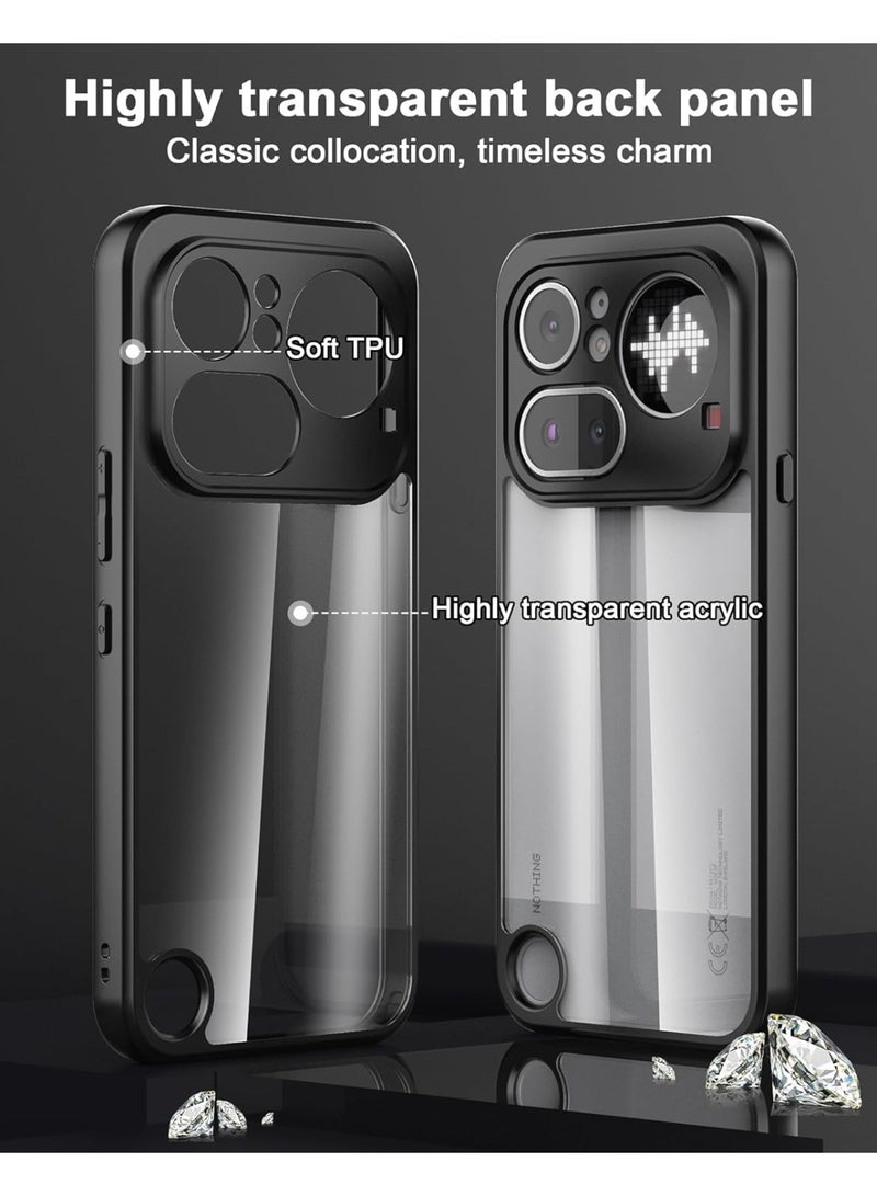 Case for Nothing Phone 4a Pro Shockproof Crystal Clear Hard Back Cover [Anti-Yellowing] Case 360 Degree Protection TPU Bumper Transparent Back Cover Case - Image 5