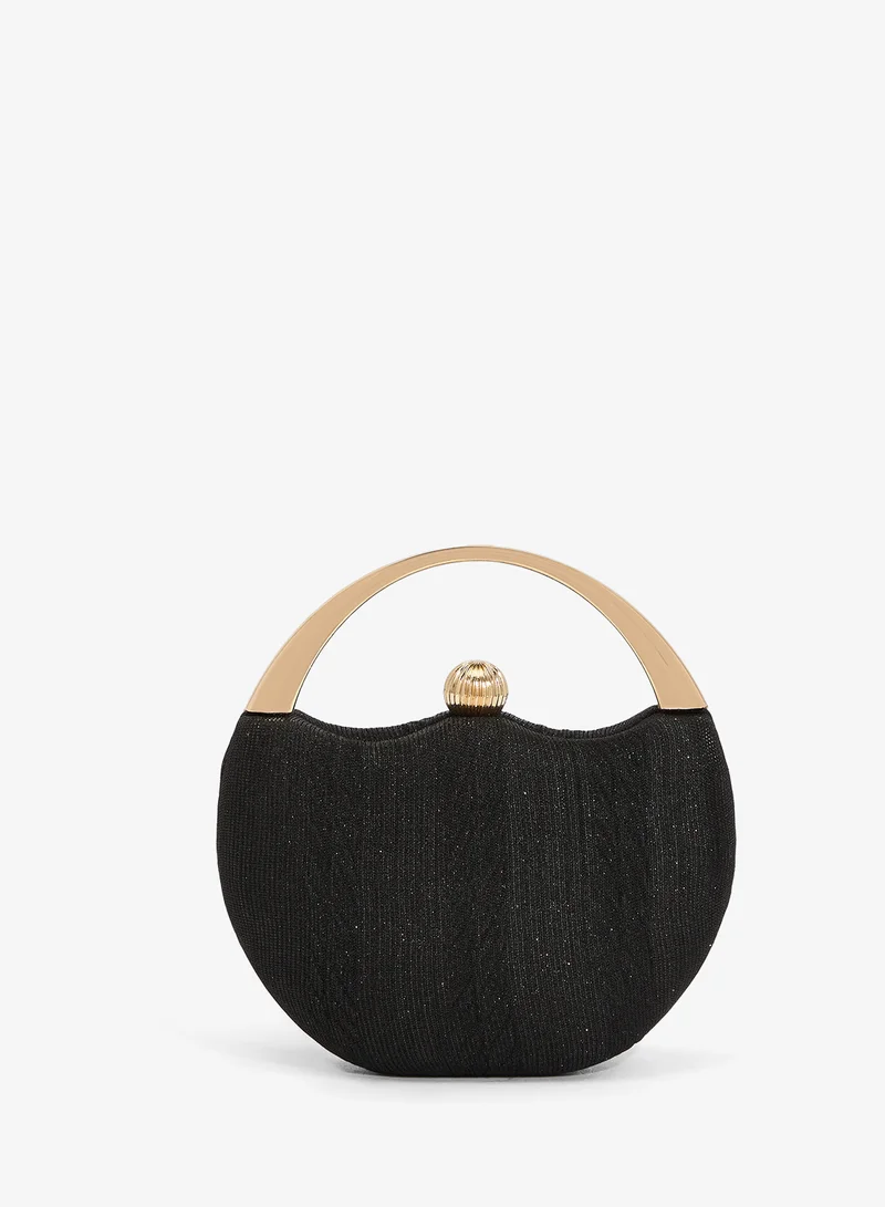 Khizana Gold Ring Handle Statement Clutch