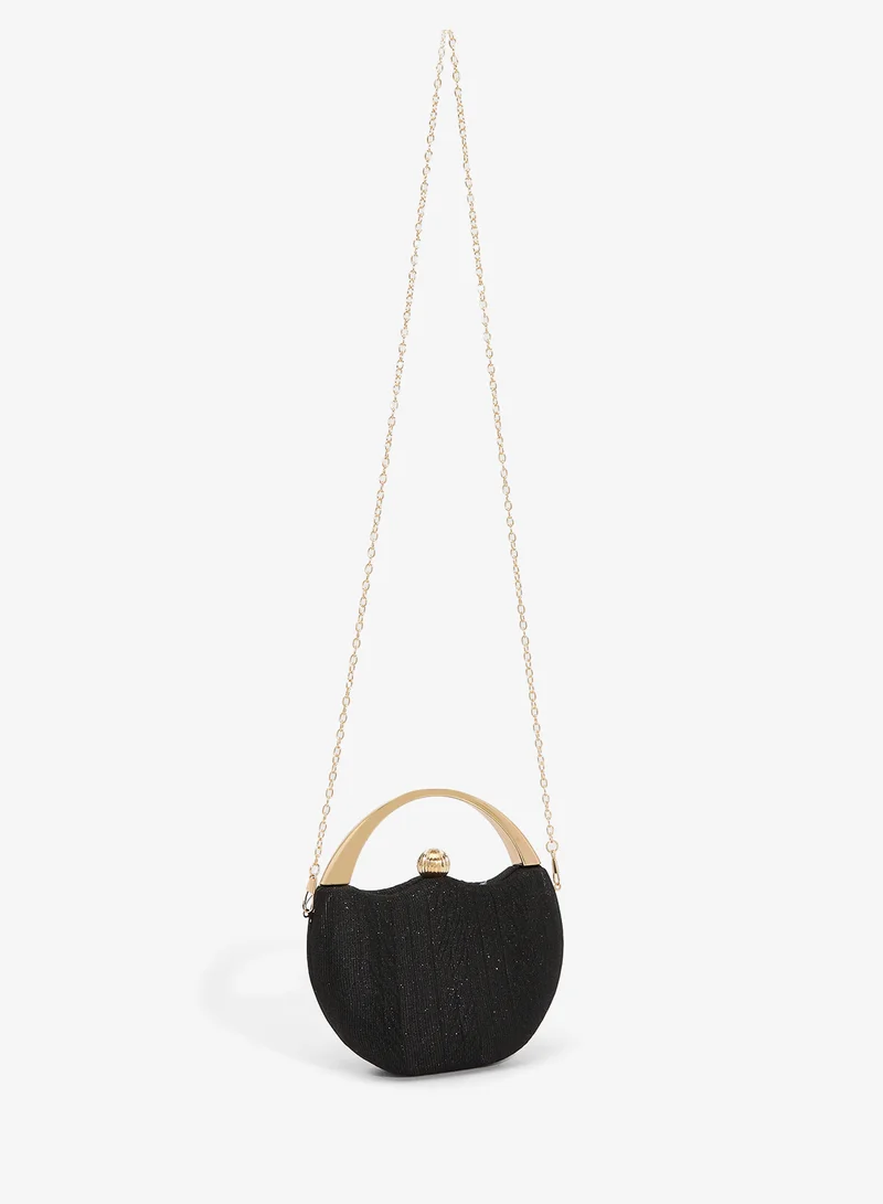 Khizana Gold Ring Handle Statement Clutch