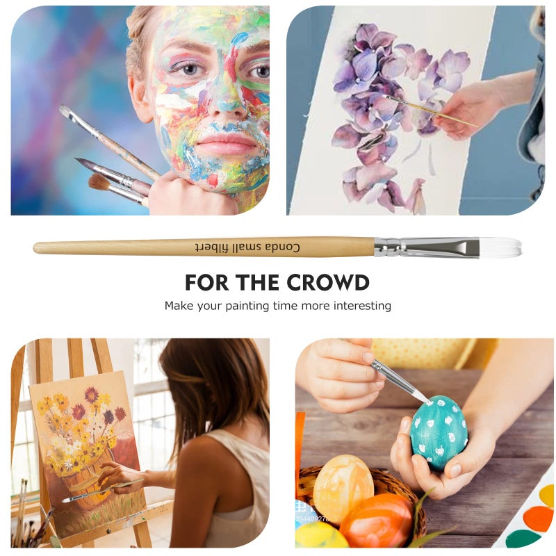 CONDA Paint Brushes Set of 24 Different Shapes Artist Brushes Professional Painting Brushes for Oil, Acrylic Canvas and Watercolor Painting (Color) - Image 5