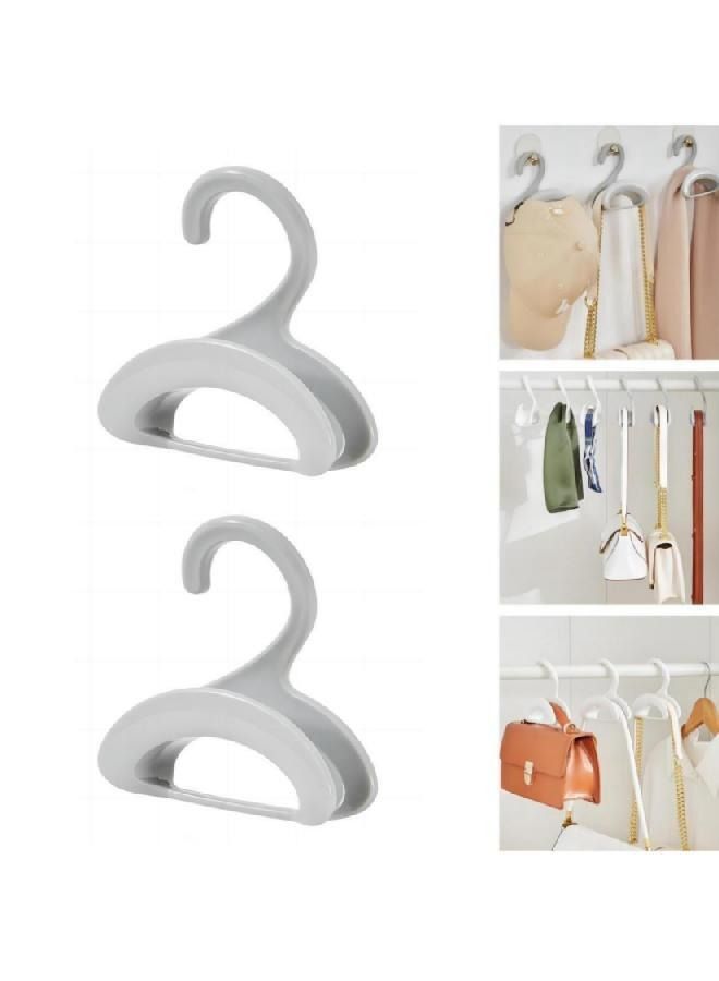 2 PCS Hanging Handbag Purse Organizer for Closet, Purse Bag Storage Holder for Wardrobe Closet Space Saving Purse Organizers System Grey  - Image 1