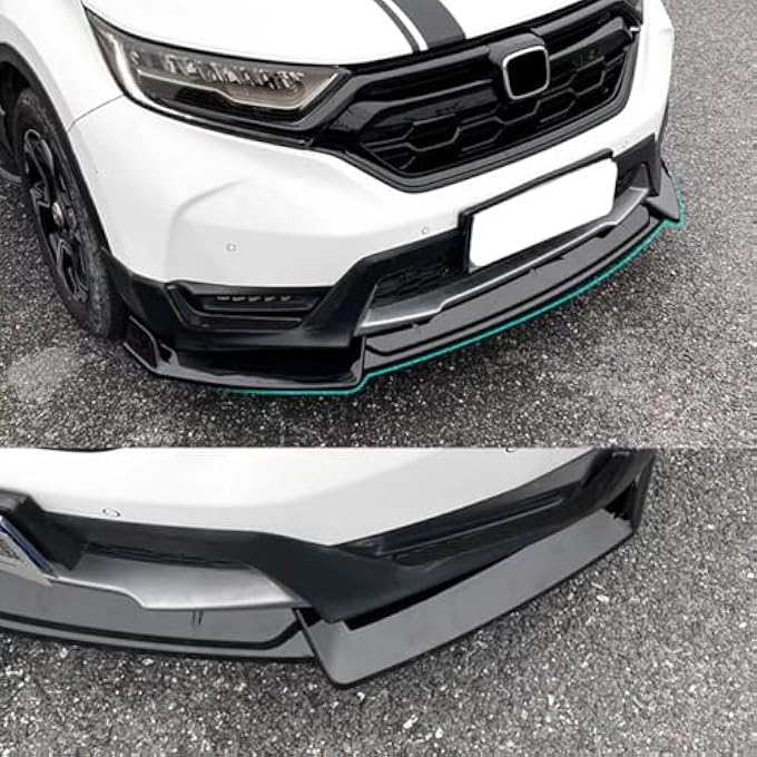 MUTUSAISI Gloss Black Front Bumper Lip Spoiler Splitter Fit for Compatible with Honda CRV CR-V 2017 2018 2019, Air Dam Chin Body Kit Accessories - Image 4