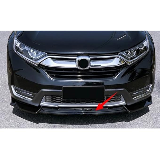 MUTUSAISI Gloss Black Front Bumper Lip Spoiler Splitter Fit for Compatible with Honda CRV CR-V 2017 2018 2019, Air Dam Chin Body Kit Accessories - Image 3
