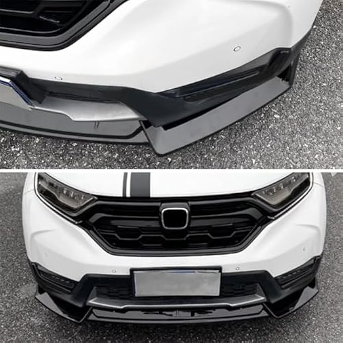 MUTUSAISI Gloss Black Front Bumper Lip Spoiler Splitter Fit for Compatible with Honda CRV CR-V 2017 2018 2019, Air Dam Chin Body Kit Accessories - Image 5