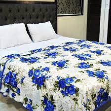Blizz Mont Double Bed Ac Blanket Dohar/Quilt, Fabric -, Color Fastness Guarantee-Multi-(Blue Flower) C1 - Image 2