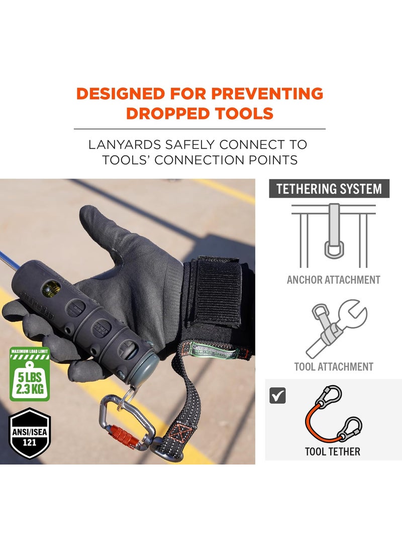 Ergodyne Ergodyne Squids 3122 Wrist Tool Lanyard Carabiner Tool Tethering Attachment Tool Weight Rating 5lbs  - Image 2