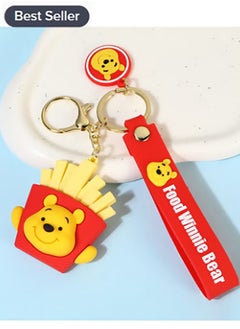 Disney Cartoon Winnie the Pooh Silicone Keychain Bag Pendant Decoration Accessories  - Image 1
