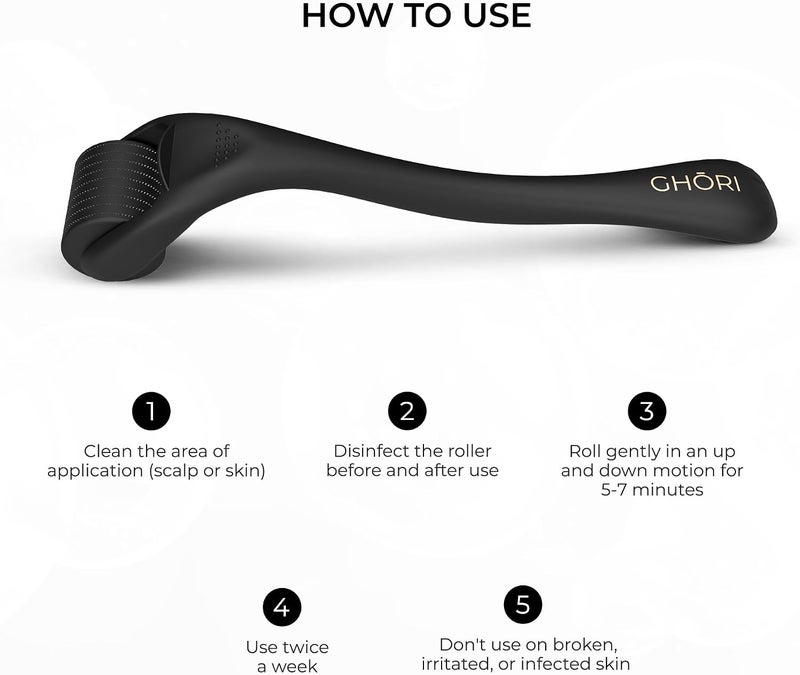 GHORI Derma Roller 0.50 MM | With 540 Titanium Microneedles | Premium Microneedle for Men & Women | Scalp, Face, & Body Roller | Hair Regrowth Treatment | Safe & Effective to Use - Image 5