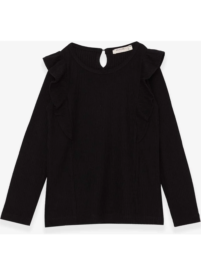 بريز Girl Kid's Blouse Frilly Black (1.5-5 Years)