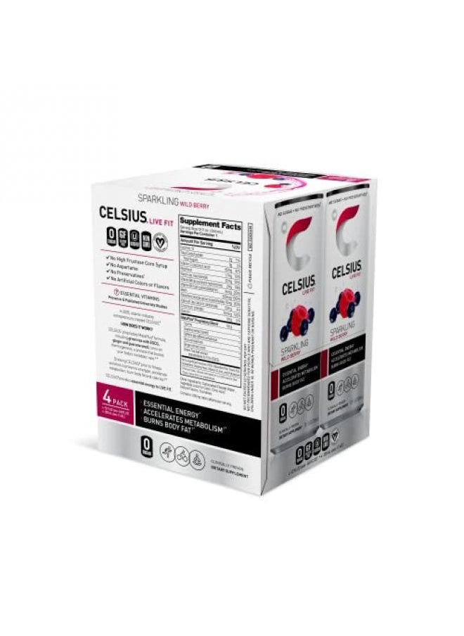 Celsius - CELSIUS Essential Energy Drink 12 Fl Oz, Sparkling Wild Berry (Pack of 24) - Image 1