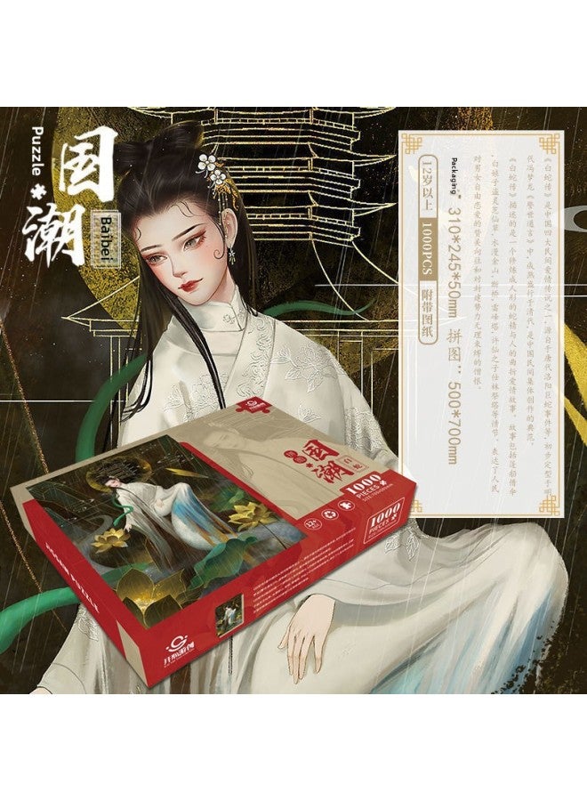 1000 Pieces Of Jigsaw Puzzle Decompression Adult National Tide Series Plane Collage Leisure Paper Children's Intelligence Puzzle Toys-Color:PT004-Queen Qingqiu (1000PCs) - Image 4