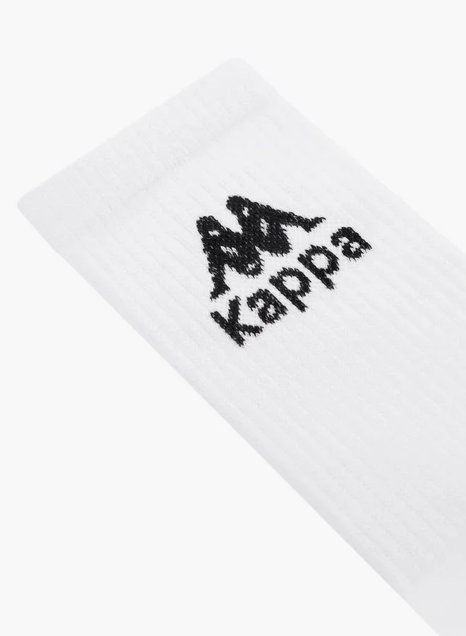 Kappa WHITE Men's Socks with Logo Print - Set of 5 for Men | Best Price UAE