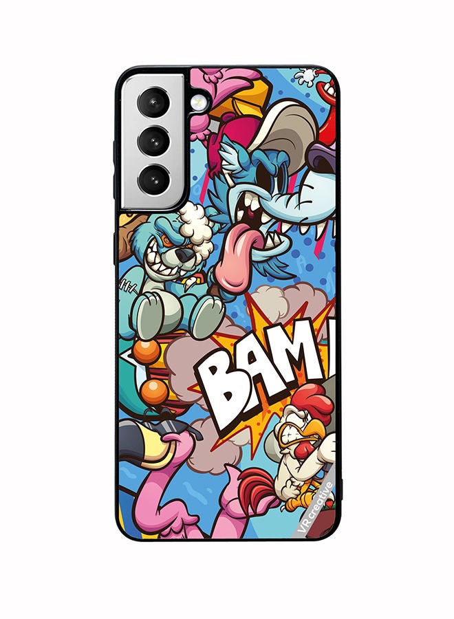VR CREATIVE Protective Case Cover For Samsung Galaxy S22 5G Cartoon Design Multicolour - Image 1