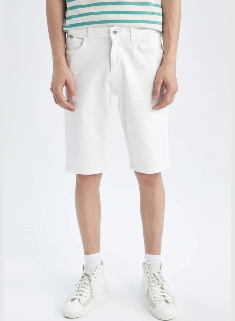 ديفاكتو Slim Fit Side Pockets Bermuda Shorts