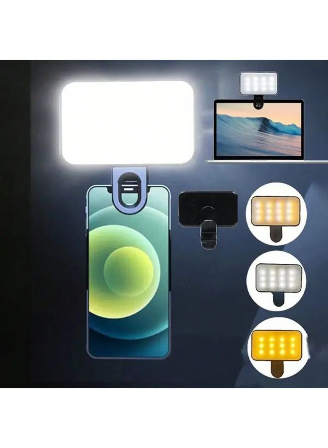 ضوء ملء محمول صغير أسود قابل لتعديل درجة حرارة اللون والسطوع لتسجيل الفيديو والبث المباشر - Image 2