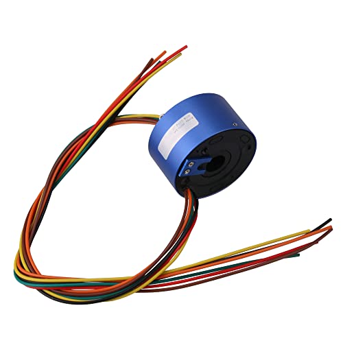CNBTR 6 Wires 12.7MM Hole Dia Current Conductors Circuits Through Hole Slip Ring 380V AC/DC 10A Power Collector Ring 54mm - Image 2