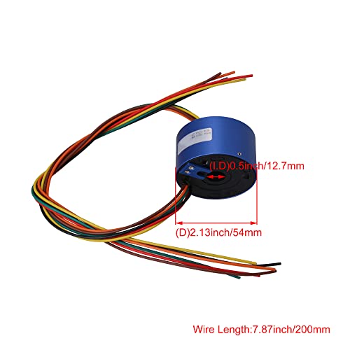 CNBTR 6 Wires 12.7MM Hole Dia Current Conductors Circuits Through Hole Slip Ring 380V AC/DC 10A Power Collector Ring 54mm - Image 4