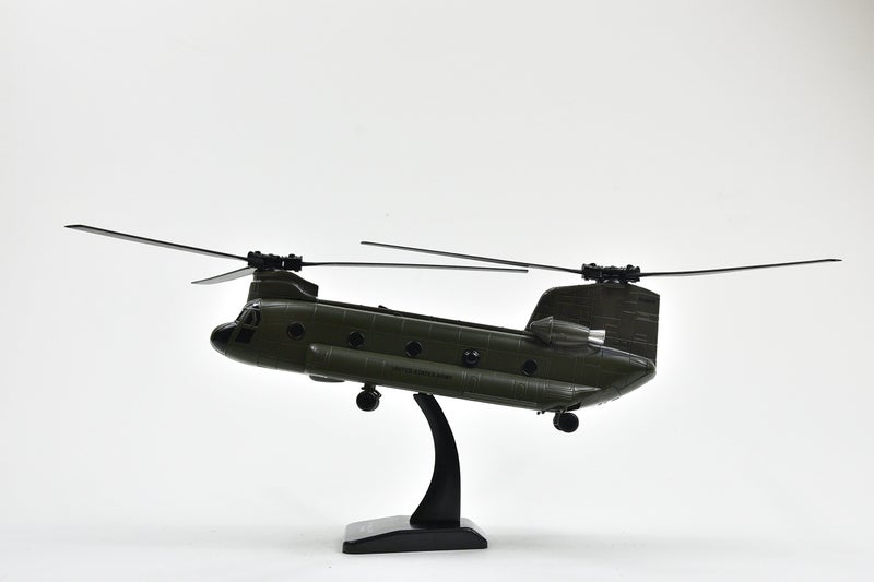 NewRay New Ray Boeing CH-47 Chinook Aircraft United States Army Olive Drab Military Mission Series 1/60 Diecast Model - Image 4