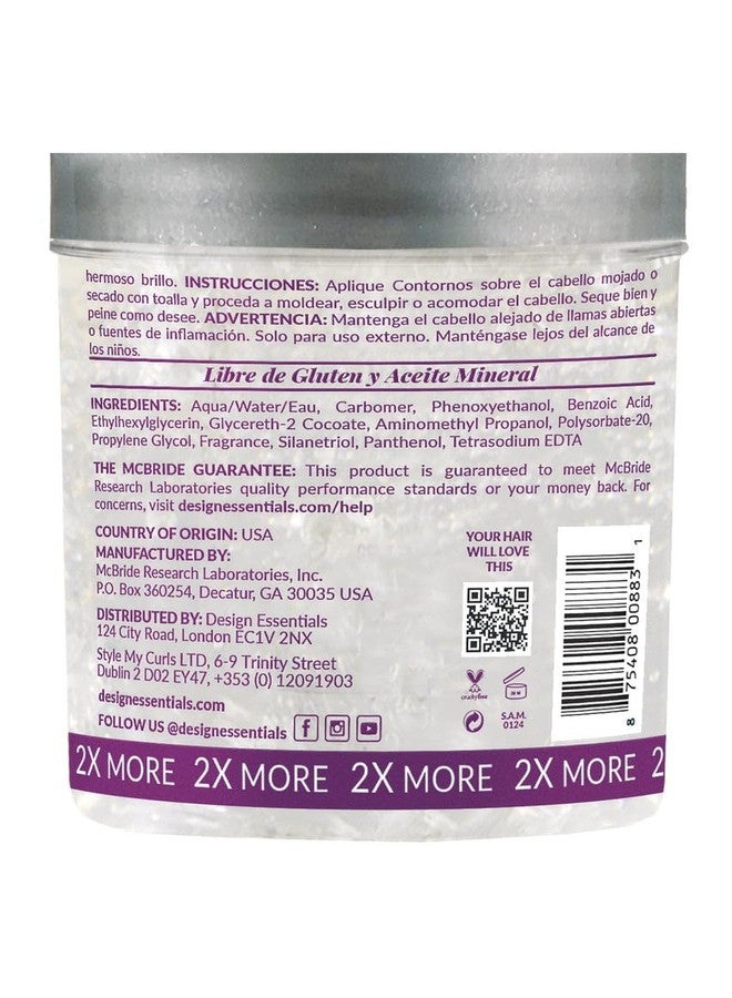 ديزاين إيسينشالز جل تصفيف الشعر كونتورز بروتين من ديزاين إسينشالز، جل تصفيف متوسط الثبات مع البانثينول، لتحديد الشعر المفرود والطبيعي دون تقشر، 32 أونصة - Image 2