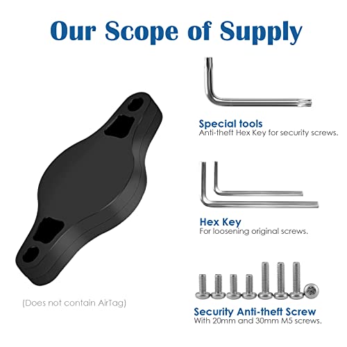 WALLFID Bike Mount Holder Compatible with Apple AirTag 2nd Generation (2026) and AirTag (2021), Bottle Cage Mount with Security Screws and Tools, Lightweight and Discreet - Image 3