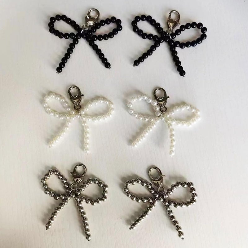 Sweet Pearls Beaded Bowknot Shoe Charm Lovely Shoe Decorations Shoelaces Charm Shoe Decorative Pendant Accessories - Image 5