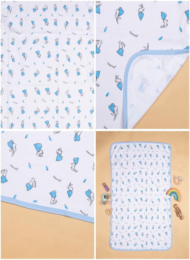 Tinycare Cotton Bath Towel for New Born, Extra Soft Fabric Interlok Printed Towel for Kids/Toddler/Infants, Quick Absorbent, Reusable Napkins Bathing Towels (85 x 60 cm, Blue)_Pack of 1 - Image 5