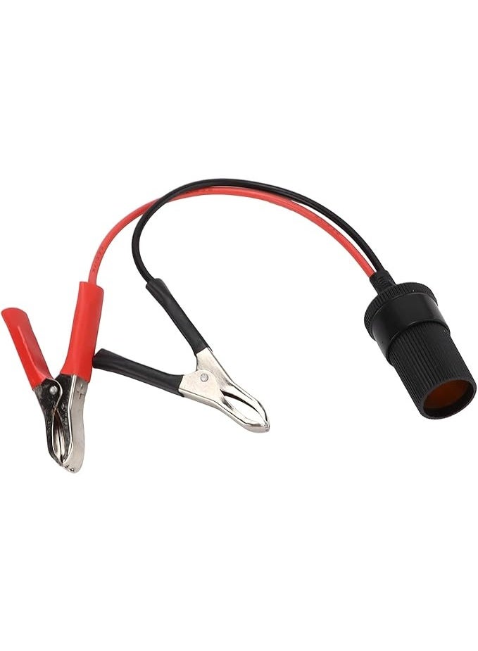 Versatile Battery Clamp Extension Cable - Insulated Jump Starter Cable for 12V-24V Systems - Heavy Duty Battery Terminal to Cigarette Lighter Socket - Durable & Easy to Use - Image 1