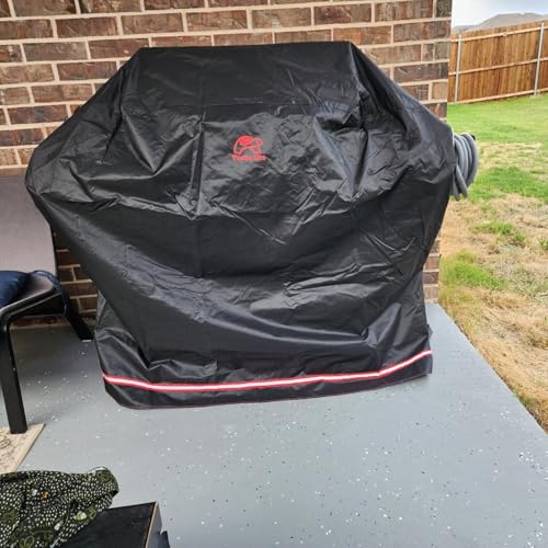Turtle Life BBQ Grill Cover, 54 Inch Heavy Duty Waterproof 3-4 Burner Barbecue Gas Grill Covers for Weber Spirit Char-Broil Performance and Signature, Black - Image 5