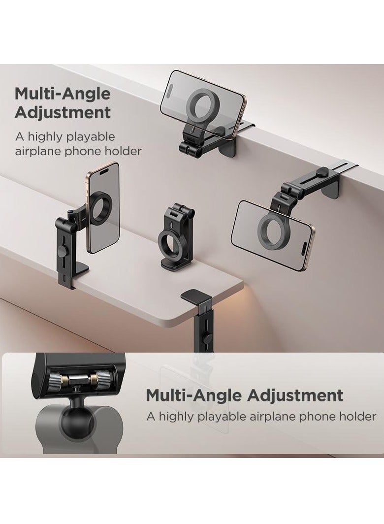 TIGER Magnetic Airplane Phone Holder – Travel Essentials | 360° Rotatable, Hands-Free Desk & Car Mount for iPhone 16 Pro Max & Smartphones | Secure & Convenient Mount for Travel, Driving & Work - Image 4